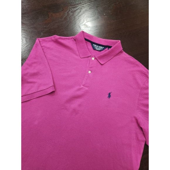 Polo Ralph Lauren Other - Polo Golf Ralph Lauren Polo Shirt Men XL Pro Fit Short Sleeve Pink Blue Pony